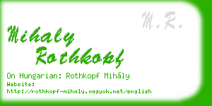 mihaly rothkopf business card