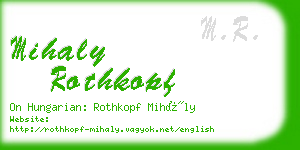 mihaly rothkopf business card